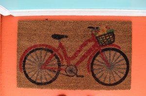 AMI vacation rental beach cruiser welcome mat