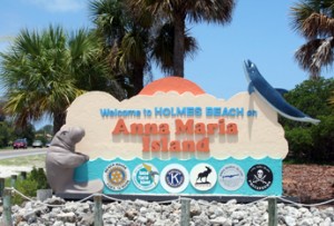 Anna Maria Island The Beach Cruiser Holmes Beach welcome sign